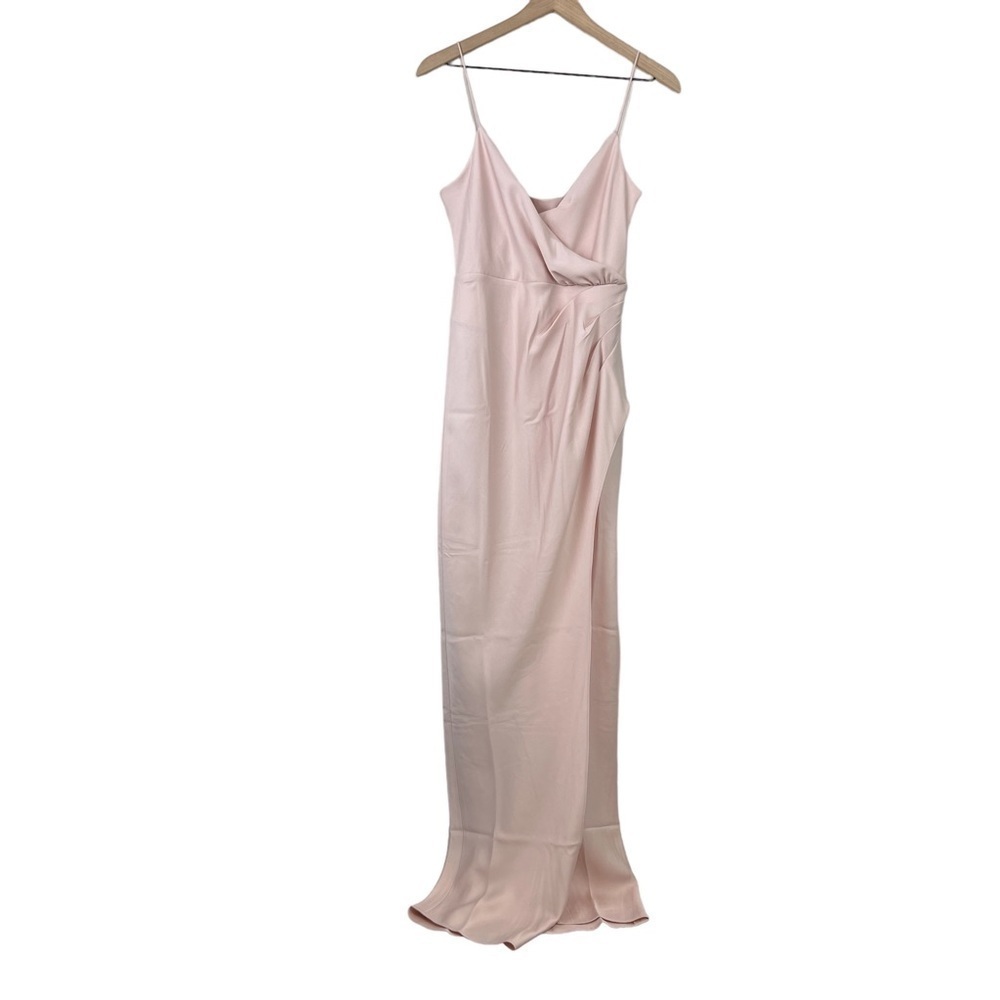 BHLDN Freya Satin Charmeuse Blush Pink Dress